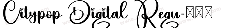Citypop Digital Regu字体转换